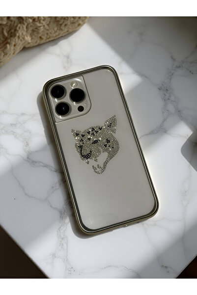 HYPERSOFT Iphone 15 Pro Max (6.7 inç) Uyumlu Işıltılı Parlak Taşlı Luxury Ser...