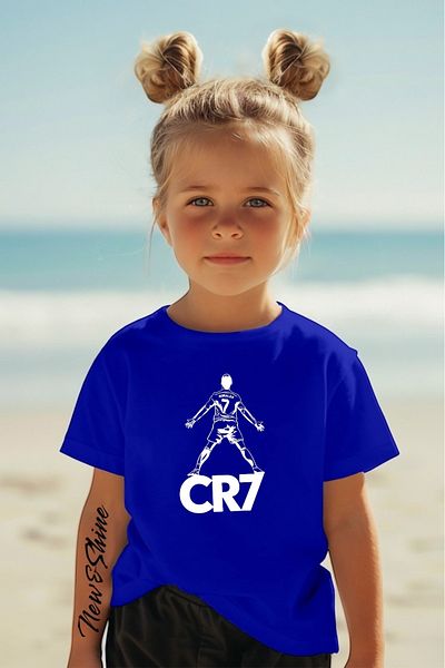 New Shine 1 tricou este un cadou pentru achiziții de 6 și mai sus în coș - Tricou pentru copii oversize cu imprimeu Cr7