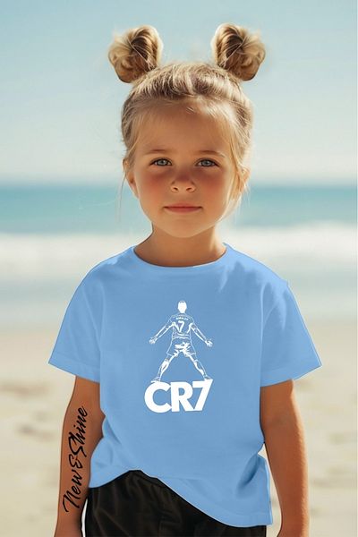 New Shine 1 tricou este un cadou pentru achiziții de 6 și mai sus în coș - Tricou pentru copii oversize cu imprimeu Cr7