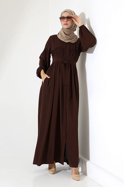 Berel Moda Egyptian Silk Zeynep Ferace Bitter Coffee