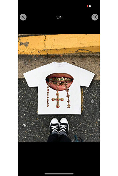 Jose Clothing Tricou imprimat cu mânecă scurtă cu croială supradimensionată