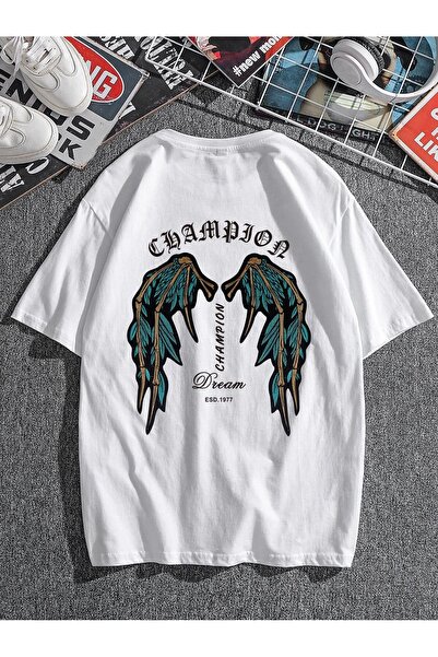 Jose Clothing Tricou imprimat cu mânecă scurtă cu croială supradimensionată