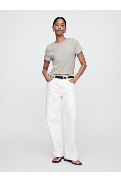 GAP Kadın Gri Favorite Bisiklet Yaka T-Shirt