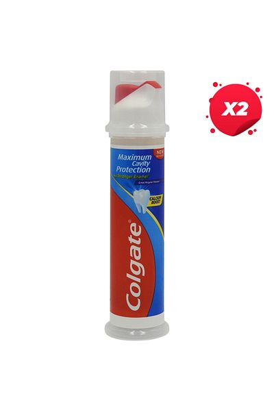 Colgate X2 - COLGATE TOOTHPASTE 100ML PUMP CAVITY PROTECTION