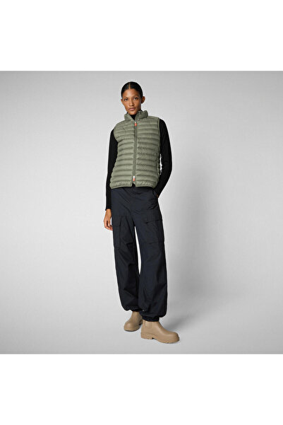 SAVE THE DUCK Kadın Şişme Yelek Yeşil - Charlotte