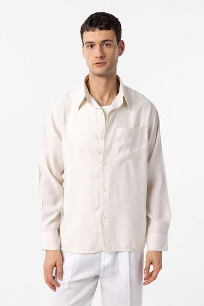 Antioch Ecru Modal Fabric Relax Fit Men's Shirt