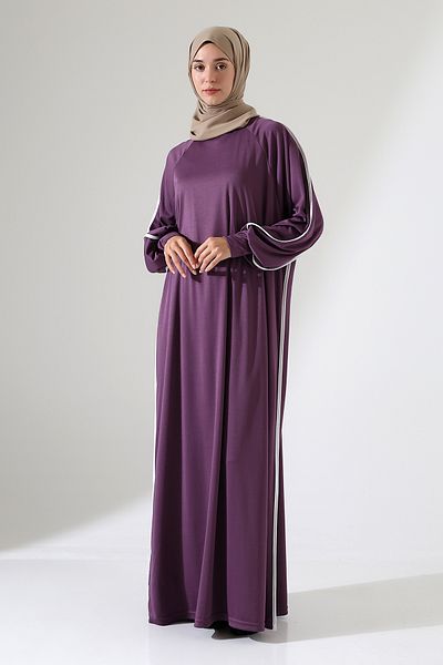 Berel Moda Prayer Dress with Cuffs and Piping Detail