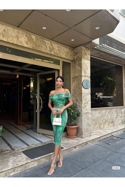 Modafeminen Σετ τούλι με σχέδιο 582955 Αμύγδαλο