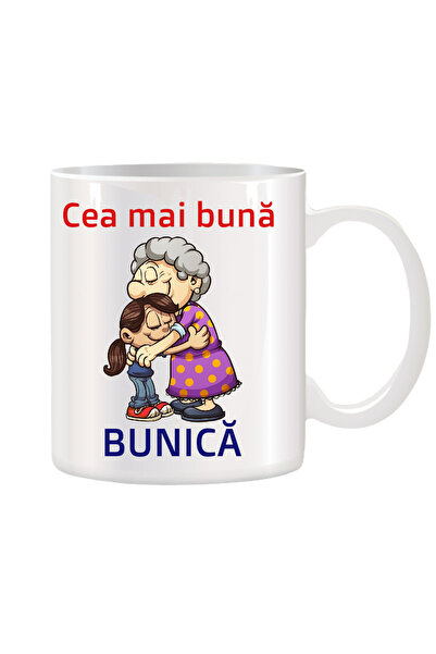 OEM Cană albă personalizată „Cea mai bună bunică”, Inovatix®. 330 ml