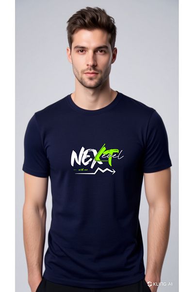 Let's Wear Ανδρικό μπλουζάκι Next Level από 100% οργανικό βαμβάκι Basic πλεκτό Navy Blue