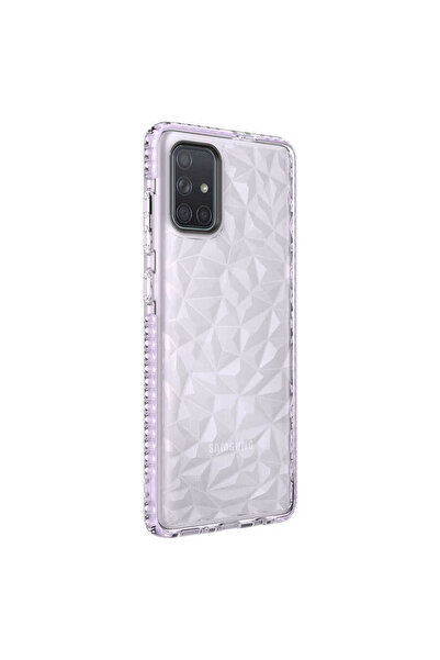 halkhouse Galaxy A71 Kılıf Esnek Renkli Kristal Görünüm Buzz Silikon Kapak