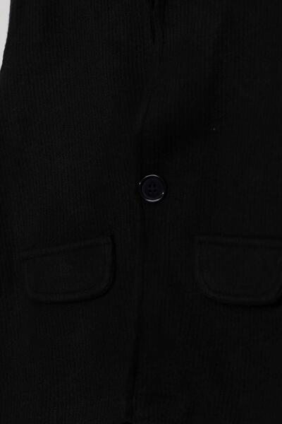 LUESS Erkek Çocuk yumuşak Dokulu Cep Detaylı Ceket - Siyah (3-4 Yaş 6-7 Yaş)