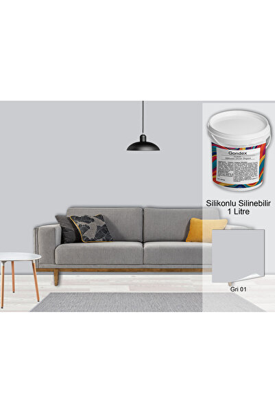 GONDEX İç Cephe Duvar Boyası, Silikonlu Silinebilir, 1000 ml - 2025 Renkleri,...