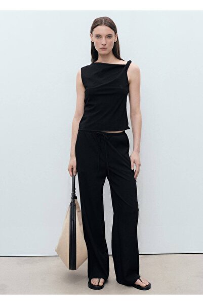 MANGO Woman Панталони с прав крой и панталони с панталони