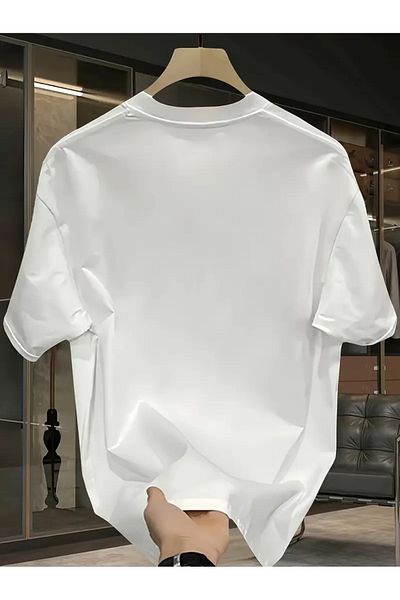 PENTHİLUS Men's Fashion Printed Pure Cotton Short Sleeve Casual T-Shirt Large Size.