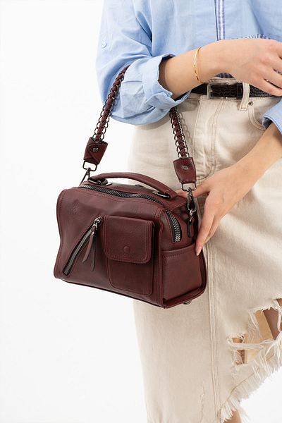 Çanta Trend Mega Women's Faux Leather Backpack, Hand and Shoulder Bag