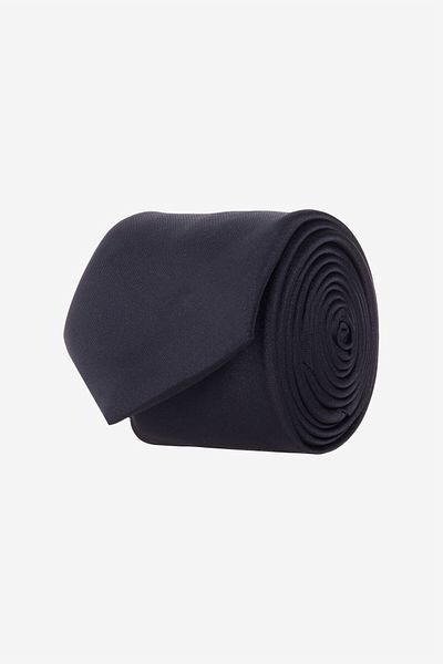 ALTINYILDIZ CLASSICS Men's Black Patterned Thin Tie