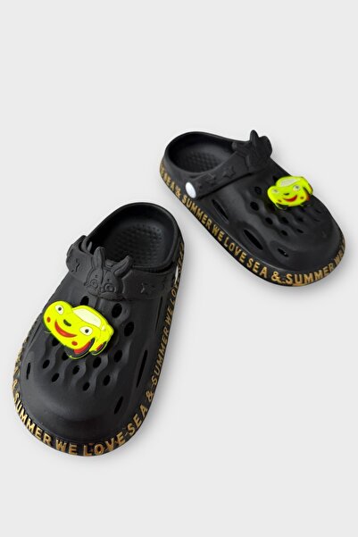 Liger Αξεσουάρ Αντιολισθητική Σόλα Sea Beach Pool Σανδάλια Παιδικές Παντόφλες ΜΑΥΡΟ