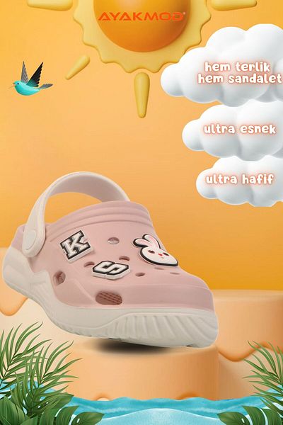 AYAKMOD Powder Girl's Sabo Slippers Sandals Stella F