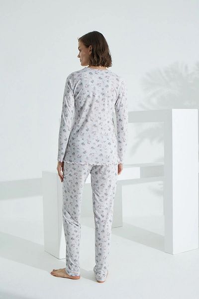 Etoile Etoi̇le Angeli̇que Bamboo Long Sleeve 4 Season Fabric Women's Pajama Set
