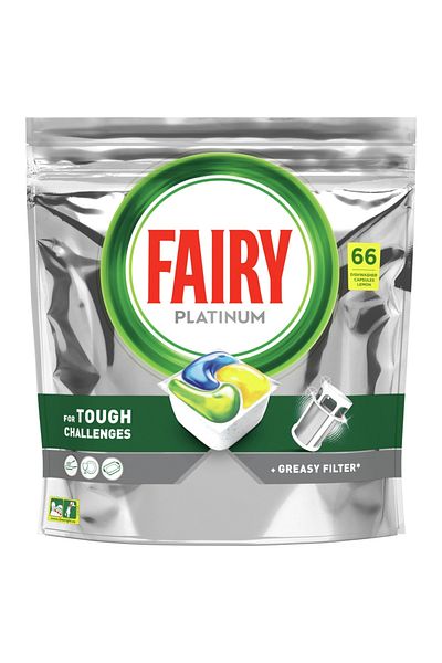 Fairy DETERGENT DISHES CAPSULES 66 PCS PLATINUM LEMON