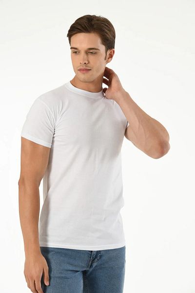 Mfö Life İç Giyim 10 Combed Men's Crew Neck Short Sleeve Undershirt (T-Shirt)1. Quality Made from 100% Cotton Yarns.