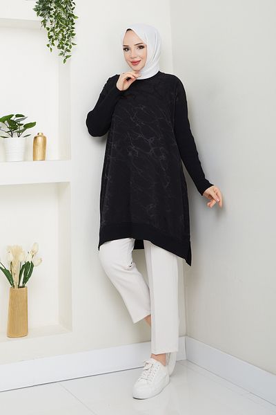 Pamuk Butik Women's Transfer Patterned Tunic