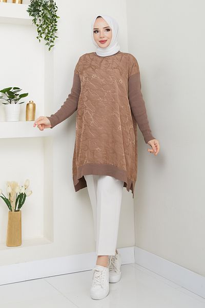 Pamuk Butik Women's Transfer Patterned Tunic