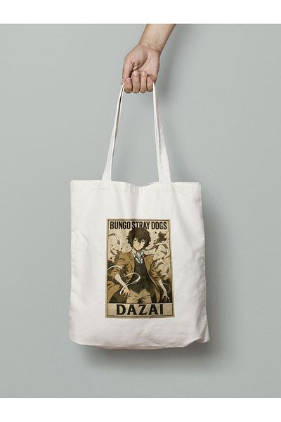 Akumastik Anime Bungou Stray Dogs Osamu Dazai Cloth Tote Bag 35X40 cm