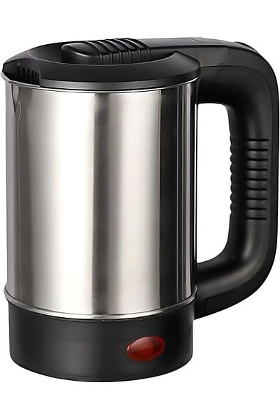 Others Small Electric Thermal Kettle with LED Indicator, 600W, 0.5L, Black and Silver, Model WA-0073