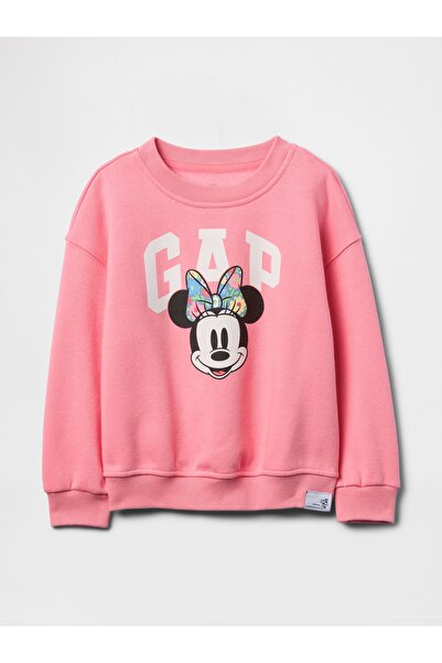 GAP Kız Bebek Pembe Gap Logo VintageSoft Fleece Sweatshirt