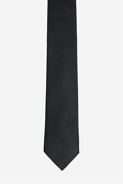 ALTINYILDIZ CLASSICS Men's Black Patterned Thin Tie
