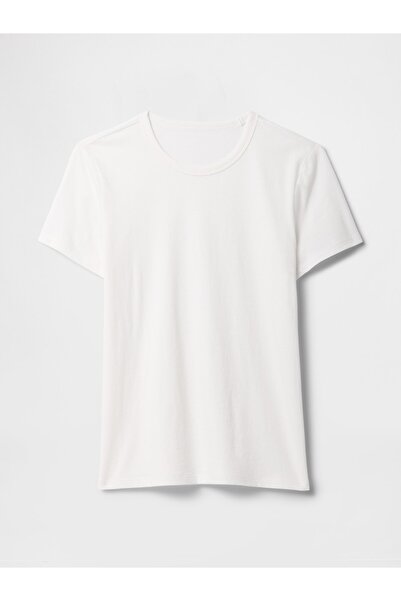 GAP Kadın Beyaz Favorite Bisiklet Yaka T-Shirt