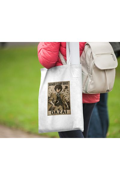 Akumastik Anime Bungou Stray Dogs Osamu Dazai Cloth Tote Bag 35X40 cm