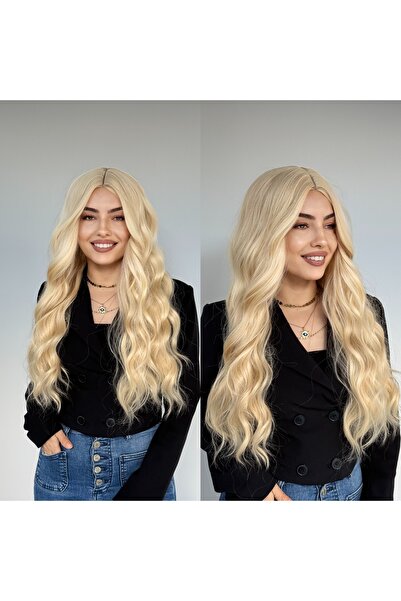 Fenomen Peruk En Ler Platin Sarısı Perçemsiz Vip Peruk