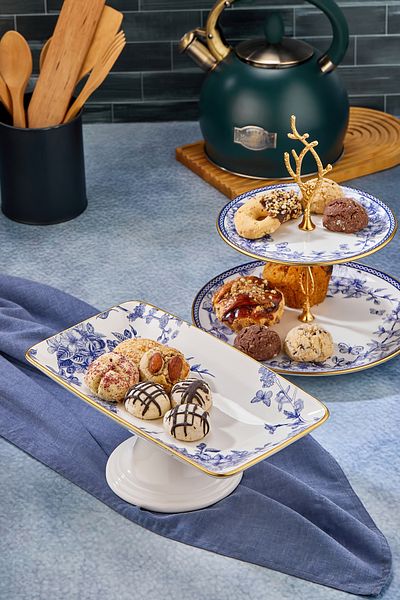 Mabeyn Spring Time 2-Piece Double-Deck Presentation and Footed Chocolate Bowl Mini Presentation Set