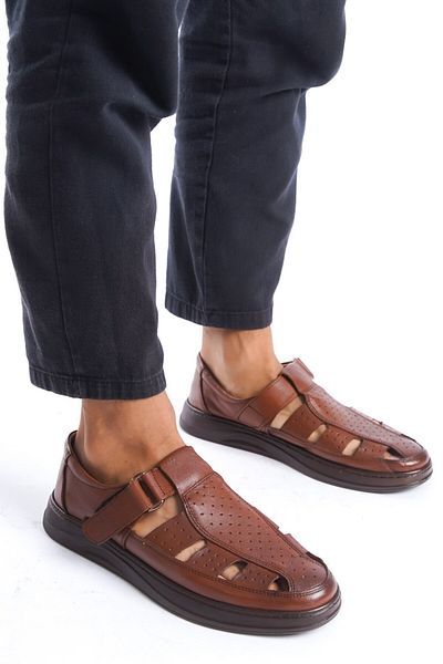maximoda 100% Genuine Leather, Summer, Open Top Inner Outer Leather Shoes