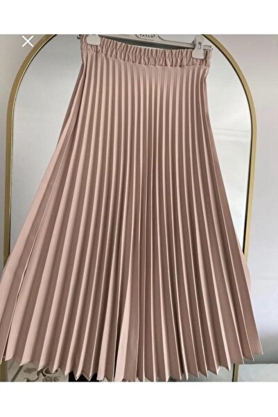 RSTM butik beli lastikli piliseli uzun etek