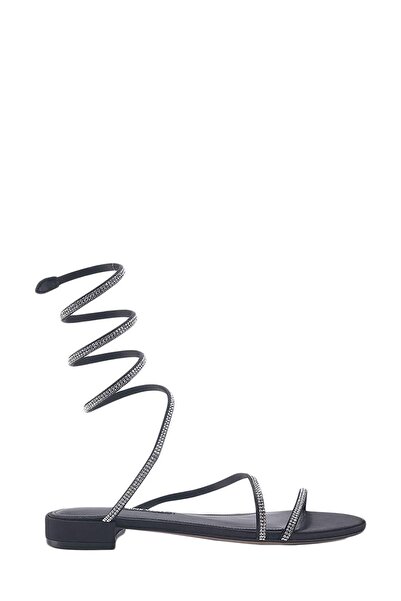 Nine West Дамски черни равни сандали Logan 3Fx