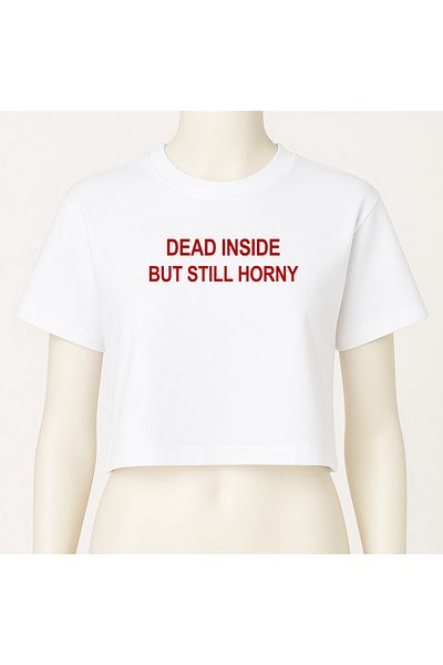 Elvellon Dead Inside But Still Horny Ειδικού Σχεδιασμού Oversize Crop Top Bustier
