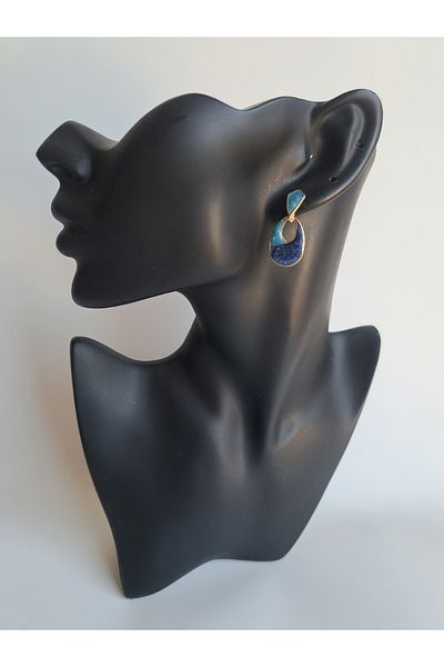 BHR AKSESUAR Blue Earrings