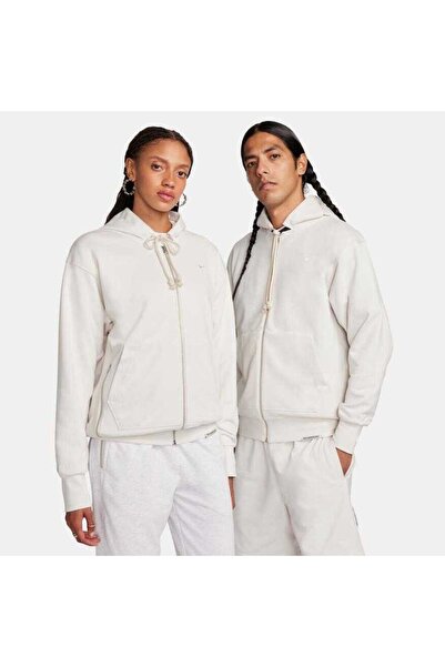 Nike Ανδρικό αθλητικό φούτερ Dri Fit Λευκό με φερμουάρ