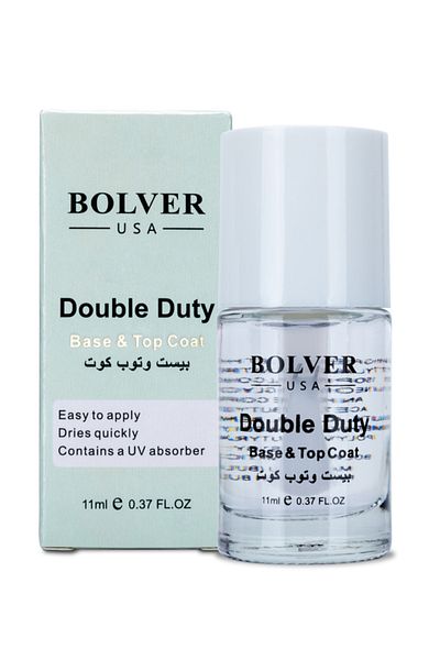 Bolver طلاء اظافر شفاف وسريع الجفاف بيست وتوب كوت