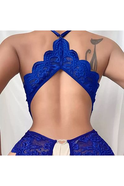 HayalGecesi Γυναικείο νυχτικό Babydoll Body με Δαντέλα Ειδικού Σχεδίου