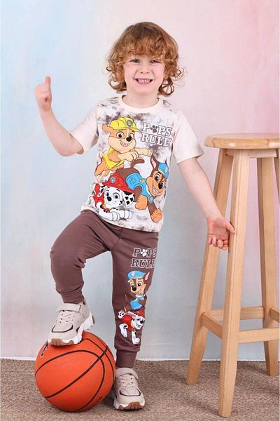 KIPIRIK BABY КОМПЛЕКТ ОТ 2 ЧАСТИ ТЕНИСКА С КЪС РЪКАВ ЗА МОМЧЕТА PAW PETROLL