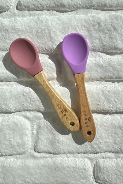 yeninesilevim 2'li Renkli Bambu Saplı Çıkarılabilir Silikon Bebek Çocuk Mama ...