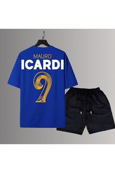 Biy Store Mauro Footballer Back Jersey Printed Unisex T-Shirt Regular Fit T-Shirt Shorts Set Summer