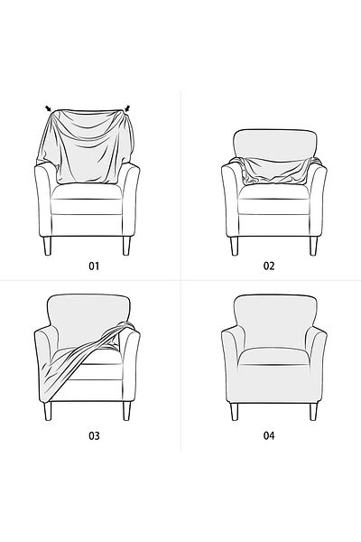 HANSARAYHOME HANSARAY Husă de scaun din catifea Husă de canapea elastică |   Husa scaunului elastic |   1BUC |