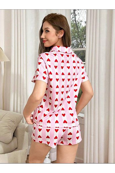 bella bonita Heart Darla Shirt and Shorts Pajama Set