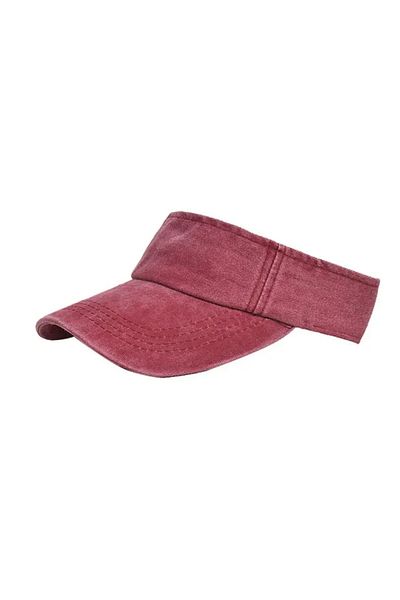 WOHOME Vintage 100% Cotton Washed Tattered Half Visor Hat